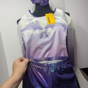 Kids Iridescent Purple Dance Costume